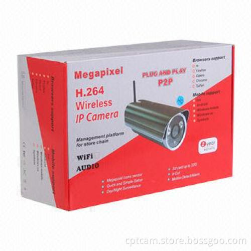 Network Camera, H.264, Wireless, Megapixels, Plug-and-play, IR Night Vision, 32GB SD Card Slot